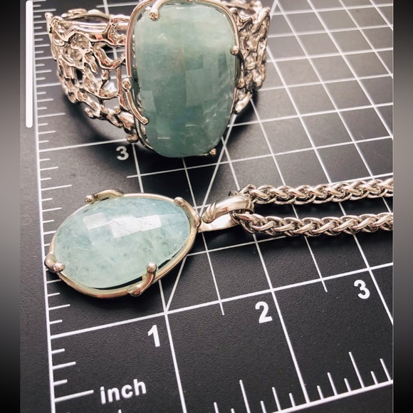 🔥Vintage Demi semi precious crystal bracelet necklace set - Picture 7 of 17